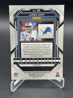 2022 Panini Prizm #95 Jared Goff Silver Auto