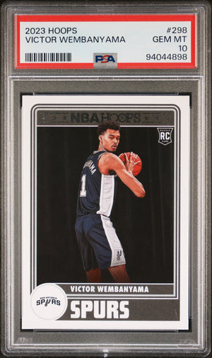 2023-24 NBA Hoops #298 Victor Wembanyama Rookie RC PSA 10