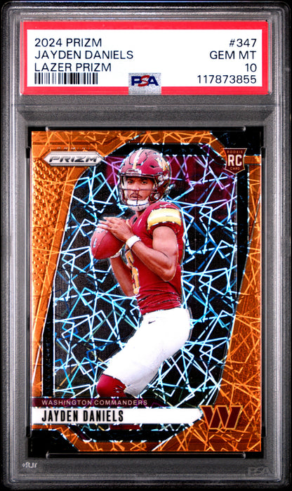 2024 Panini Prizm #347 Jayden Daniels Lazer PSA 10
