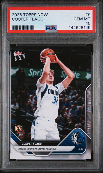 2025-26 Topps Now #6 Cooper Flagg PSA 10