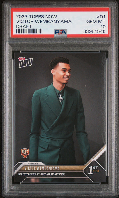 2023 Topps Now Draft #D1 Victor Wembanyama PSA 10