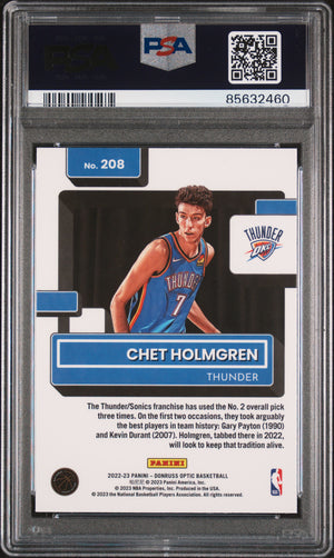 2022-23 Donruss Optic #208 Chet Holmgren PSA 10