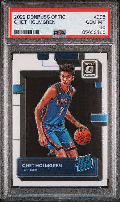 2022-23 Donruss Optic #208 Chet Holmgren PSA 10
