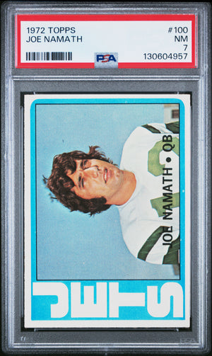 1972 Topps #100 Joe Namath PSA 7