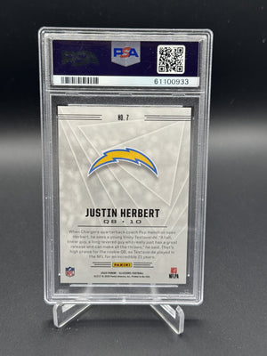 2020 Panini Illusions #7 Justin Herbert Rookie RC Retail PSA 10