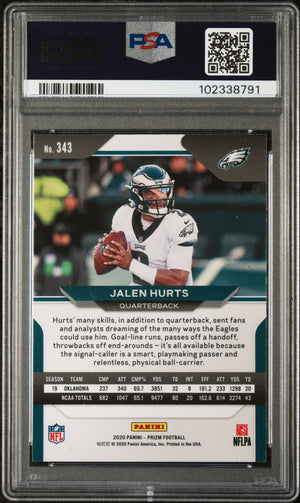 2020 Prizm #343 Jalen Hurts Rookie RC PSA 10