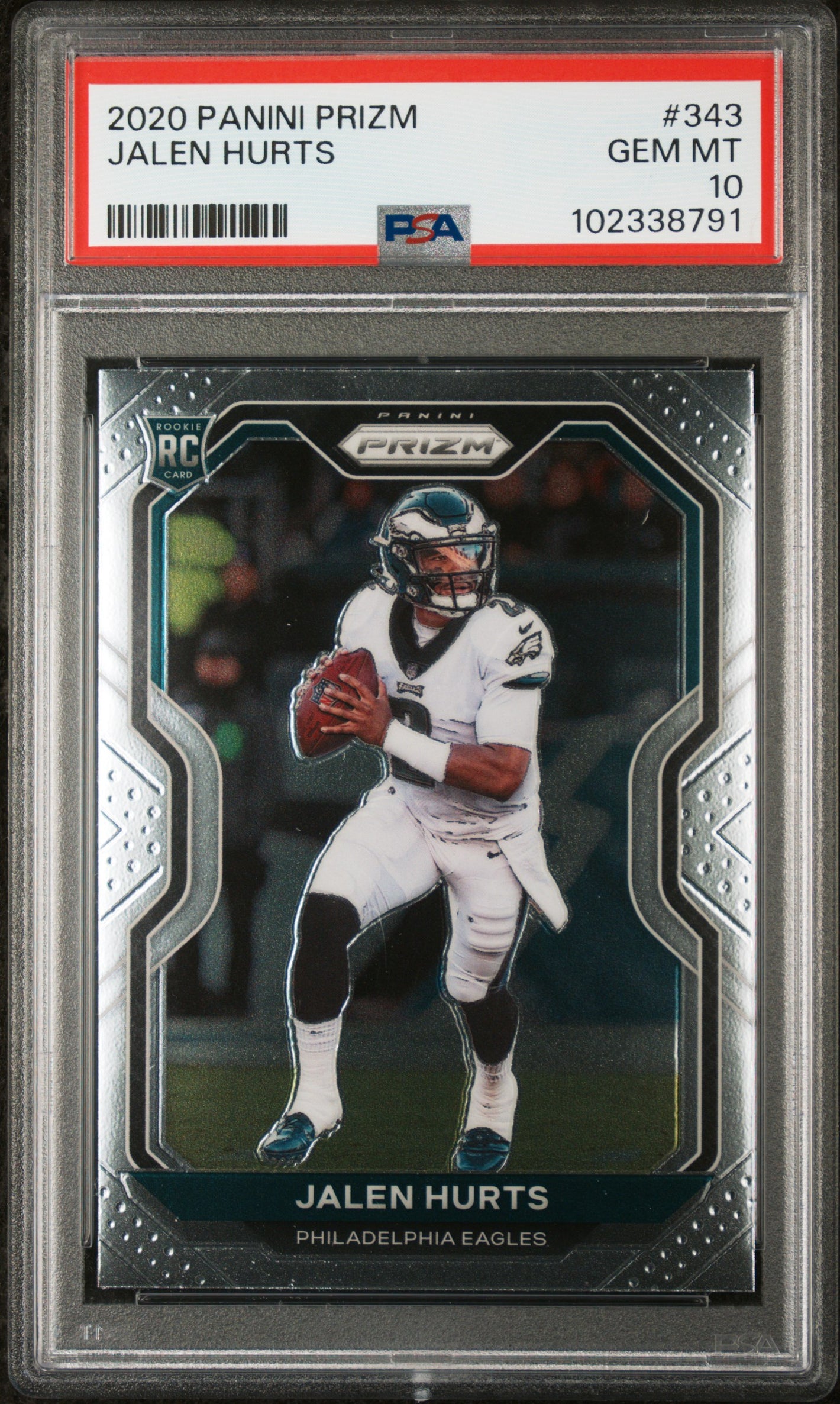 2020 Prizm #343 Jalen Hurts Rookie RC PSA 10