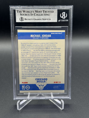 1987-88 Fleer #2 Michael Jordan Stickers BGS 7
