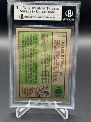 1984 Topps #63 John Elway Rookie RC BGS 7