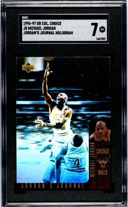 1996-97 Upper Deck Jordan's Journal Hologram #J5 Michael Jordan SGC 7