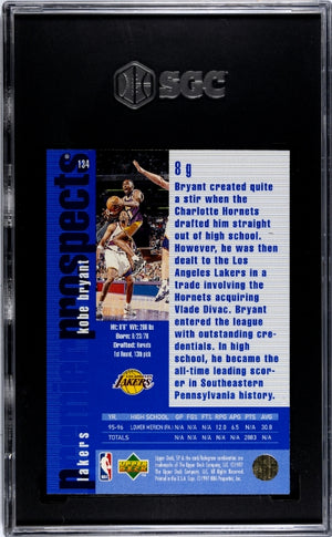 1996-97 Upper Deck SP #134 Kobe Bryant Rookie RC SGC 9