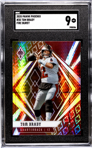 2020 Panini Phoenix #35 Tom Brady Fire Burst SGC 9