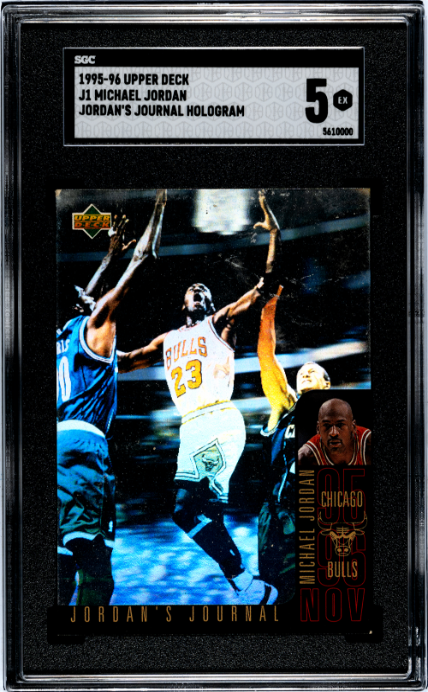 1996-97 Upper Deck Jordan's Journal Hologram #J1 Michael Jordan SGC 5