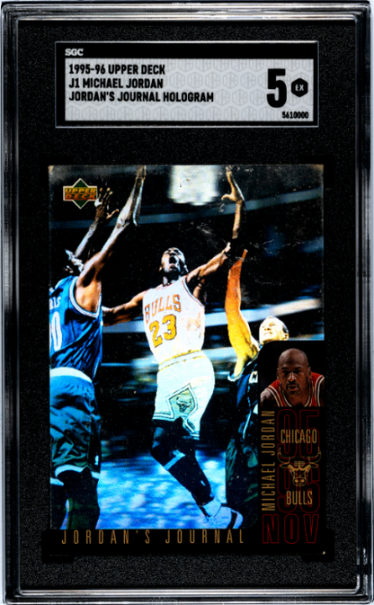 1996-97 Upper Deck Jordan's Journal Hologram #J1 Michael Jordan SGC 5