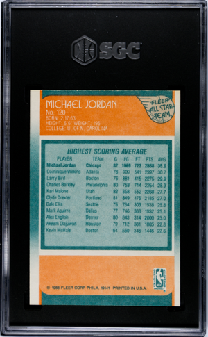 1988-89 Fleer #120 Michael Jordan All-Star SGC 7