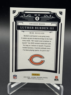 2025 Panini National Treasures #16 Luther Burden III Rookie RC #/99