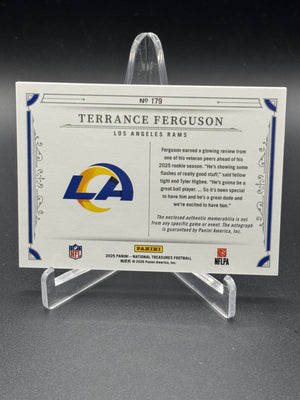 2025 National Treasures #179 Terrance Ferguson Rookie Materials Auto Purple /49