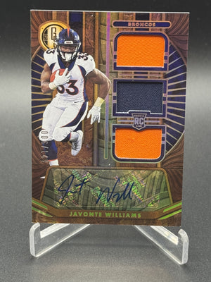 2021 Gold Standard #297 Javonte Williams Rookie RC Triple Patch Auto #/149