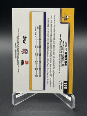 2025 Topps Chrome #195 Justin Jefferson Image Variation Gold Geometric #/50