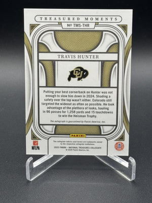 2025 National Treasures Collegiate Travis Hunter Rookie Moments Auto /99