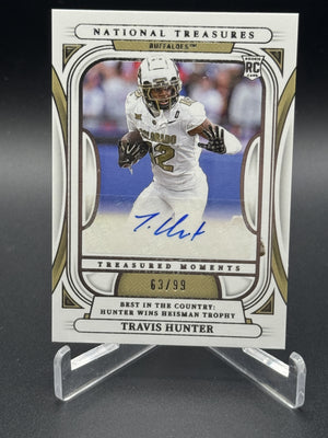 2025 National Treasures Collegiate Travis Hunter Rookie Moments Auto /99