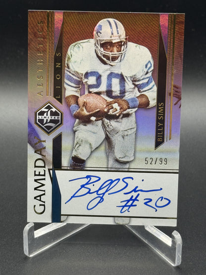 2023 Panini Limited #GDA-BSI Billy Sims Gameday Aesthetics Auto #/99