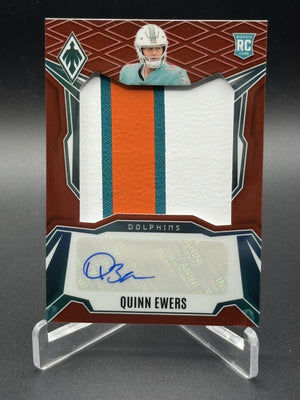 2025 Panini Phoenix #RPS-QES Quinn Ewers RPA Rookie Patch Auto Red Prizm /99