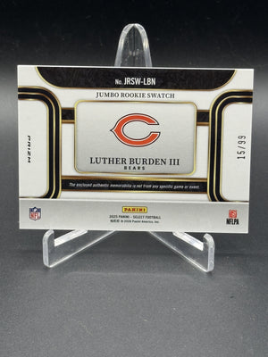 2025 Select #JRSW-LBN Luther Burden III Jumbo Rookie Swatch White Prizm /99