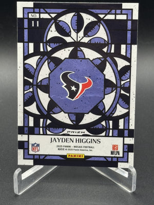 2025 Panini Mosaic #11 Jayden Higgins Rookie RC Stained Glass