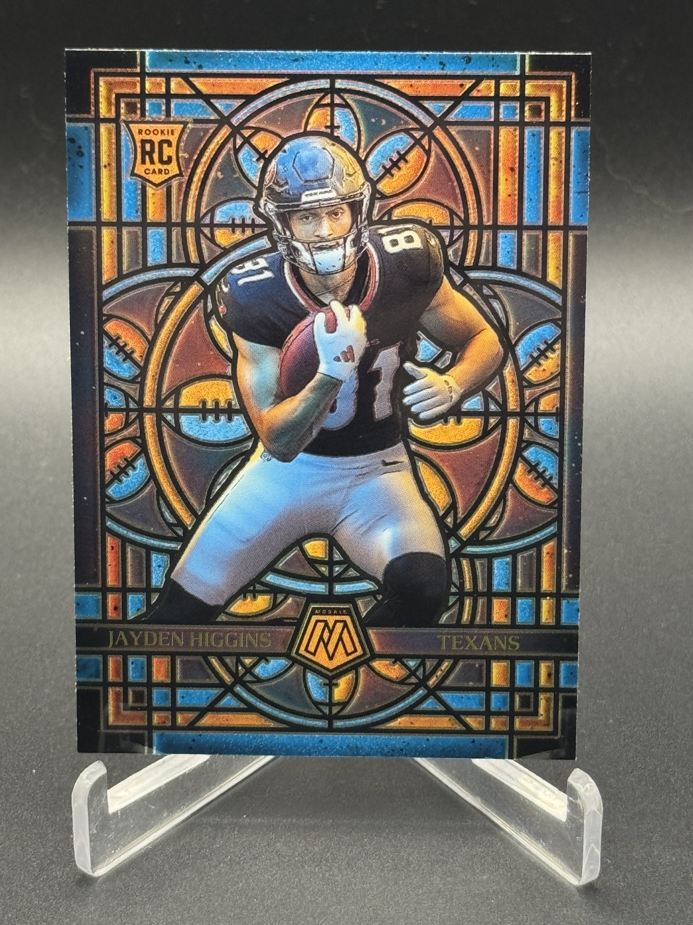 2025 Panini Mosaic #11 Jayden Higgins Rookie RC Stained Glass