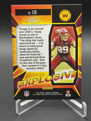 2021 Panini Absolute #E39 Chase Young Explosive