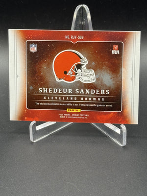 2025 Panini Origins #RJY-SSS Shedeur Sanders Rookie Jumbo Jerseys Red #/99