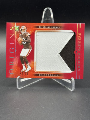 2025 Panini Origins #RJY-SSS Shedeur Sanders Rookie Jumbo Jerseys Red #/99