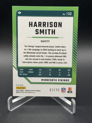 2024 Donruss Optic #132 Harrison Smith Stars Purple #/15