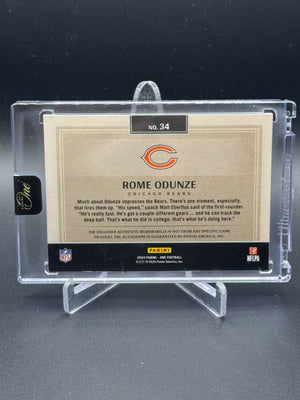 2024 Panini One #34 Rome Odunze Rookie Dual Patch Auto #/199