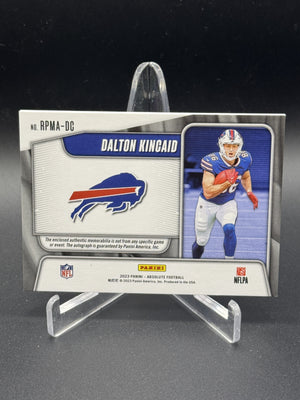 2023 Panini Absolute Dalton Kincaid Rookie Premiere Materials Autos Quad /49