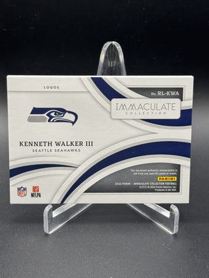 2022 Panini Immaculate Collection #RL-KWA Kenneth Walker III Rookie Logos #/25