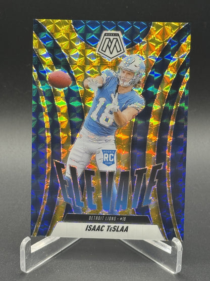 2025 Panini Mosaic #8 Isaac TeSlaa Elevate Rookie Reactive Yellow #/89