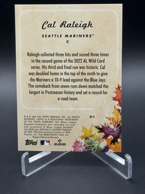 2024 Topps Update #AT-4 Cal Raleigh Autumn Tales Gold #/75