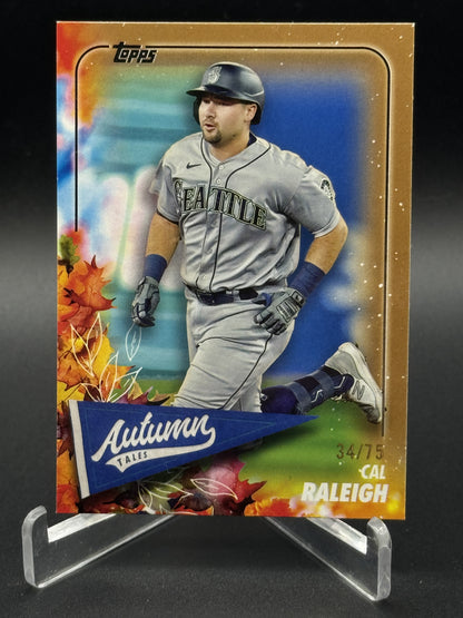 2024 Topps Update #AT-4 Cal Raleigh Autumn Tales Gold #/75