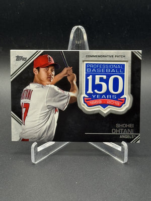 2019 Topps #AMP-SO Shohei Ohtani 150th Anniversary Commemorative Patch