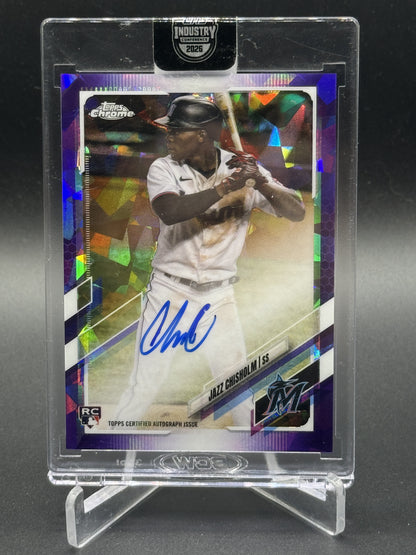 2021 Topps Chrome Sapphire Jazz Chisholm Rookie Auto Purple /10