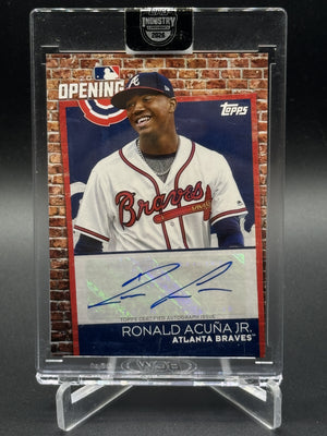 2019 Topps Opening Day #ODA-RA Ronald Acuna Jr. Opening Day Autographs