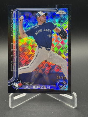 2025 Topps Chrome Logofractor Edition #260 Max Scherzer Black Refractors #/10
