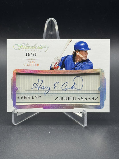2017 Panini Flawless #FC-GC Gary Carter Flawless Cuts Auto #/25