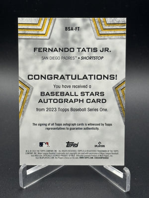 2023 Topps 1st Edition #BSA-FT Fernando Tatis Jr. Stars Auto Gold /20
