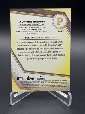2025 Bowman's Best #TP-27 Konnor Griffin Green Refractors #/99