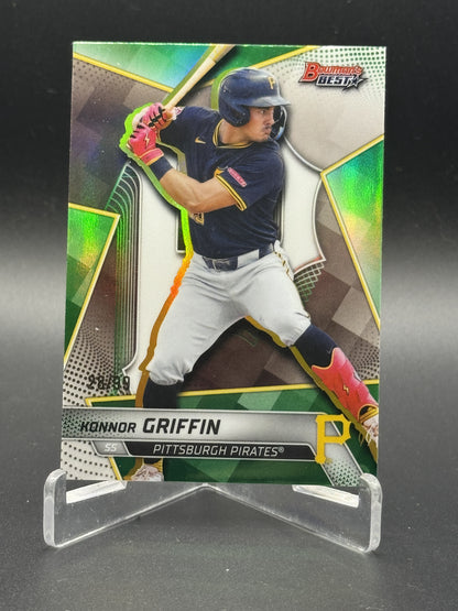 2025 Bowman's Best #TP-27 Konnor Griffin Green Refractors #/99