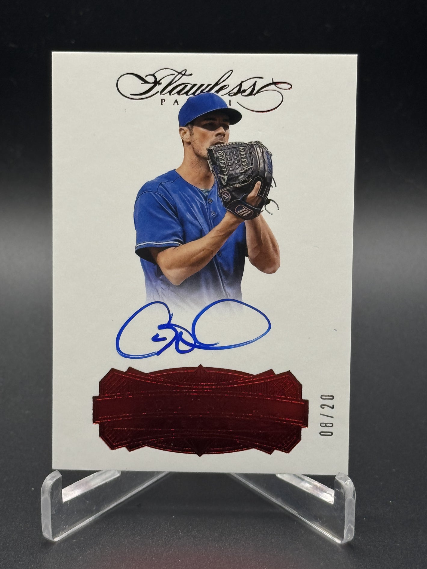 2017 Panini Flawless #FS-CH Cole Hamels Flawless Signatures Ruby #/20