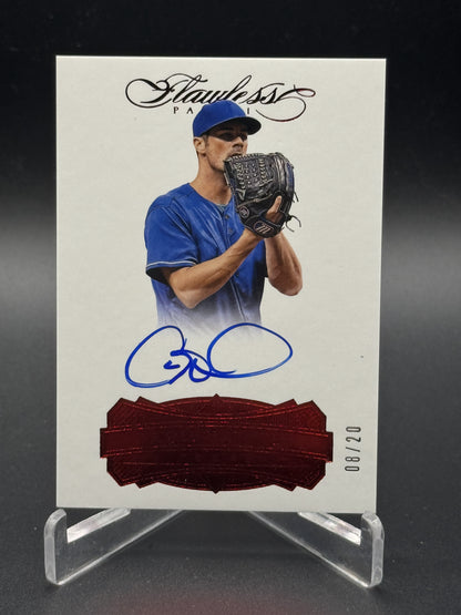 2017 Panini Flawless #FS-CH Cole Hamels Flawless Signatures Ruby #/20